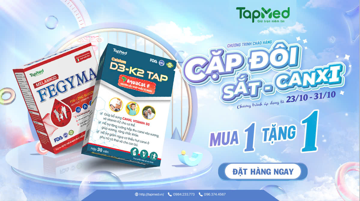 Chương trình chào hàng mới :   CALCIUM D3K2  TAP