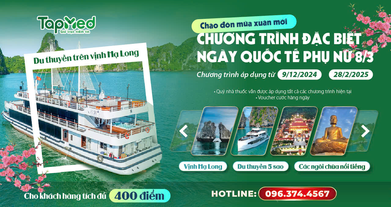 TB CT TẶNG CHUYẾN DU LỊCH DU THUYỀN HẠ LONG 5 SAO NHÂN 8/3